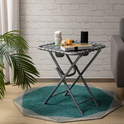 Woqi Mesa plegable de camping pequeña, plegable de viajes Picnic mesa cuadrada
