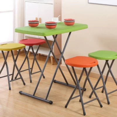 Mesa plegable de oficina pequeña de la casa Mesa plegable de plástico y mesas ajustables plegables Sillas en venta silla pequeña de mesa plegable