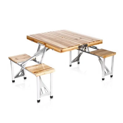 Mesa de picnic portátil de madera pequeña Mesas de camping plegables
