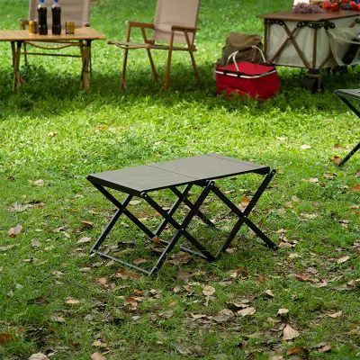 Mesa de camping exterior resistente al agua de aleación de aluminio plegable