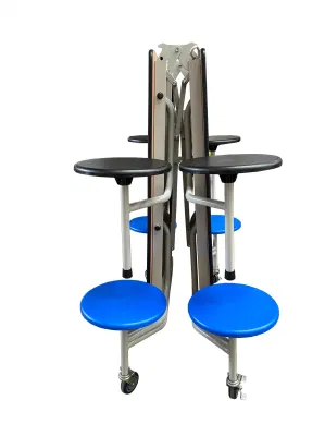  High Quality Mobile Metal Frame School comedor comedor comedor comedor Canteen Folding Mesa y silla