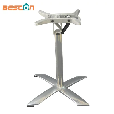 Metal Furniture Fabricante de aluminio plegable pie de mesa pata de mesa para Bistro