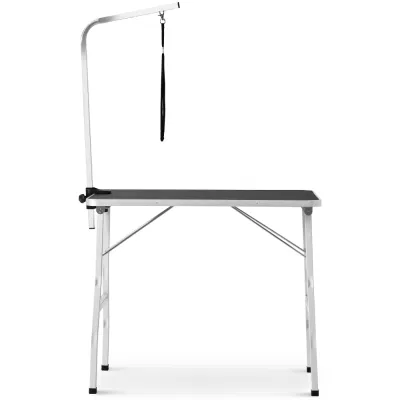 Mesa plegable de acero inoxidable de altura ajustable para perros Animales pequeños