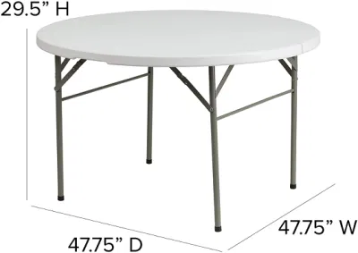  6FT caliente de fábrica las ventas al por mayor blanco redondo de plástico plegables sillas y mesas de picnic mesas plegables para eventos