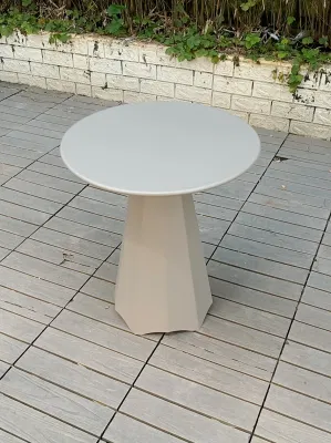 Muebles de Salón barato en Bandeja pequeña mesa redonda plegable Negro metal moderno de aluminio exterior redonda mesa de café mesa lateral