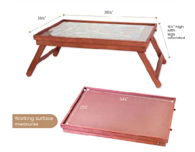  Jumbo Puzzle Plateau Lounger con cubierta, patas y cajones de almacenamiento - 1500 PC Puzzle Accesorios - Puzzle portátil Mesa - 25,5&amp;rdquor; X 34,5&amp;rdquor;
