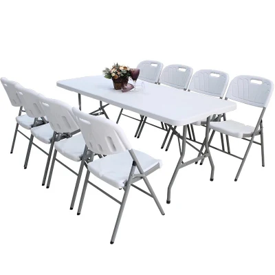  4ft Mayoristas Fiesta al aire libre Blanco HDPE plástico portátil cóctel plegable Tabla de eventos
