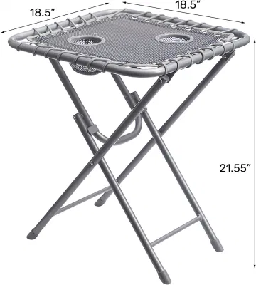  Woqi Mesa plegable de camping pequeña, plegable de viajes Picnic mesa cuadrada