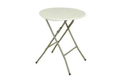  Tablero de 60cm, 74cm de altura, Tall patio jardín redonda plegable Tabla de cócteles para interiores y exteriores