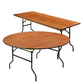  Comercio al por mayor China plegable de madera contrachapada caso mesa de comedor para la boda