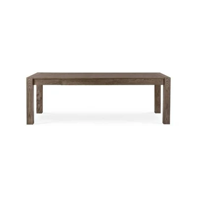 China fábrica suministro de alta calidad Turín Roble oscuro de madera grande Mesa de comedor extensible Sala de estar y mesa de restaurante clásicas