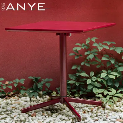  Muebles de estilo europeo de metal Bistro 70cm Square Mini Bar Tabletop Mesa de café plegable