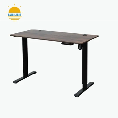  Mesa de elevación de altura ajustable en blanco y negro Soporte plegable Sit Mesa de elevación eléctrica de pie