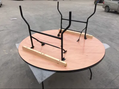 48&prime;&prime; la ronda de banquetes mesa plegable de madera