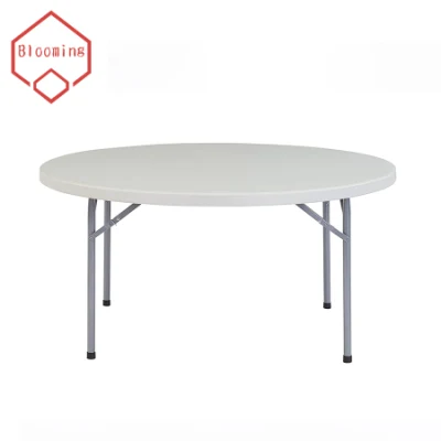  Banquete Fiesta 60 pulgadas comedor Blanco plástico plegable Mesa redonda Para Eventos Fiesta