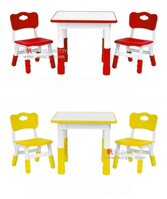  Niños Juego de mesa de estudio niños Mesa plegable de plástico y silla