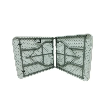 Al aire libre portátil plegable mesa abatible mesa de jardín de 6 pies de la Ronda de plástico blanco mesas y sillas para eventos parte plegables mesa
