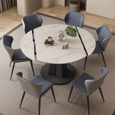 Mesa de Restaurante de alta calidad Mesa de mármol Mesa redonda comedor extensible Mesas plegables