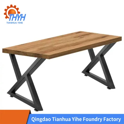  Precio Mayorista de fábrica barata al aire libre mesa plegable moderna banquetes las piernas de hierro recubierto de polvo mesa plegable de metal muebles Restaurante piernas