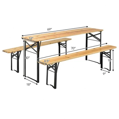  Factory Direct Sale Diseño Europeo duradero plegable Restaurante Mesa Marco Acero Metal plegable Mesa silla patas marco
