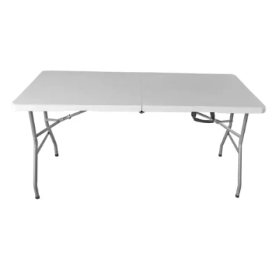 Encimeras de plástico al aire libre identificar la mesa de comedor de 5 pies de Cocina Mesa plegable para banquetes, fiestas, picnics, barbacoas y camping