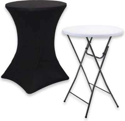 110cm Garden Party BBQ Fair White Plastic cóctel plegable Tabla