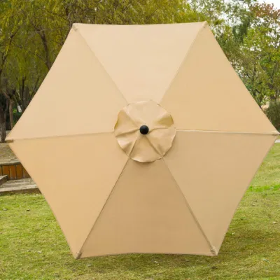  Nuevo diseño de botón pulsador de arranque de inclinación de la tabla de patio al aire libre en el mercado paraguas