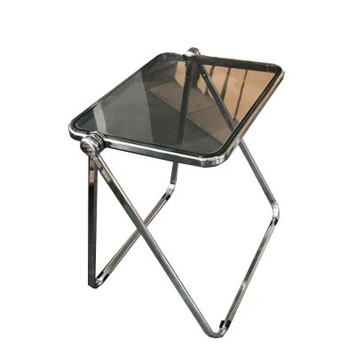  Home Restaurante Mobiliario de exterior Mesa transparente silla plegable acrílica Mesa de plástico plegable