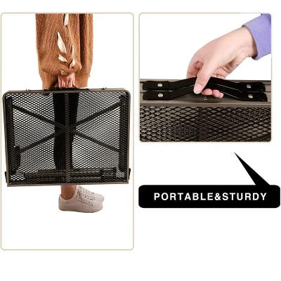  Mesa de parrilla portátil plegable para camping, mesa de aluminio ligero de metal para parrilla de pie para cocinar al aire libre