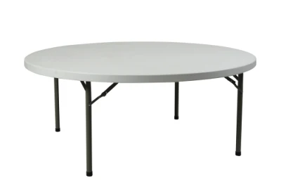  Mesa plegable de plástico portátil, ligera, cuadrada, redonda, rectangular, blanca, de larga duración, para fiestas temáticas al aire libre al por mayor.