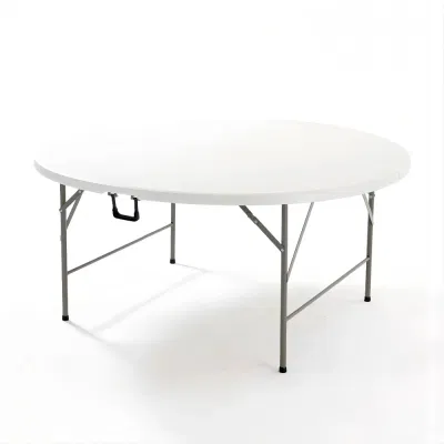  HDPE Mesa 10 asientos comedor Boda banquete plegable plástico redondo Tablas