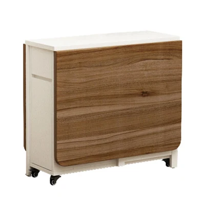 Mesa de comedor plegable de madera y silla plegable de ahorro de espacio de cocina, mesa de comedor