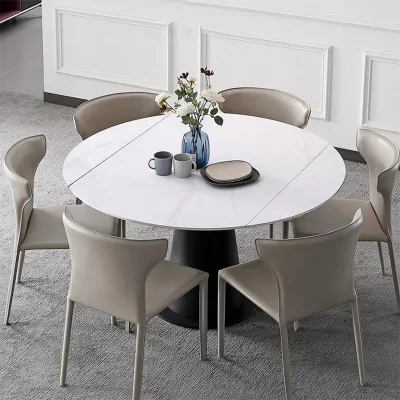 Mesa de Restaurante de alta calidad Mesa de mármol Mesa redonda comedor extensible Mesas plegables