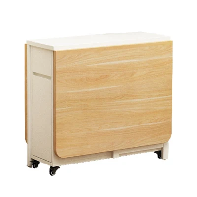Mesa de comedor plegable de madera y silla plegable de ahorro de espacio de cocina, mesa de comedor