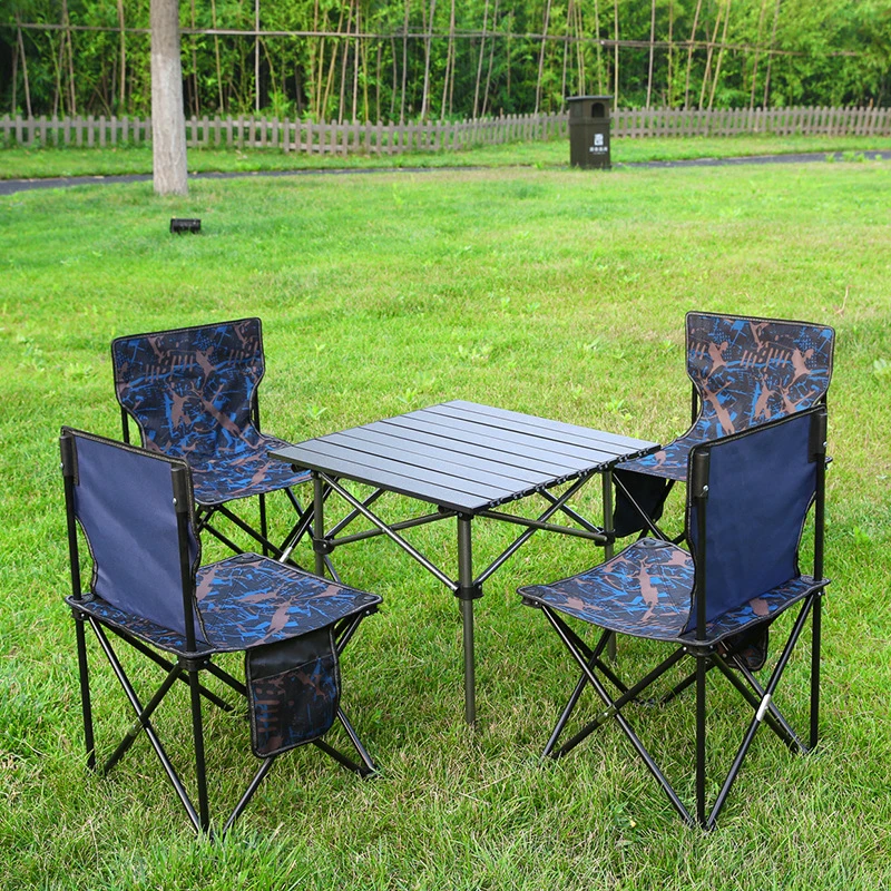 Hot Selling Camping Outdoor Folding Table and Chair Convenient Style Fishing Picnic Outing Car Table Convenient Storage