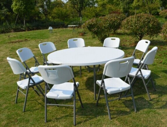 High Quality White Folding Plastic HDPE Table for Rental