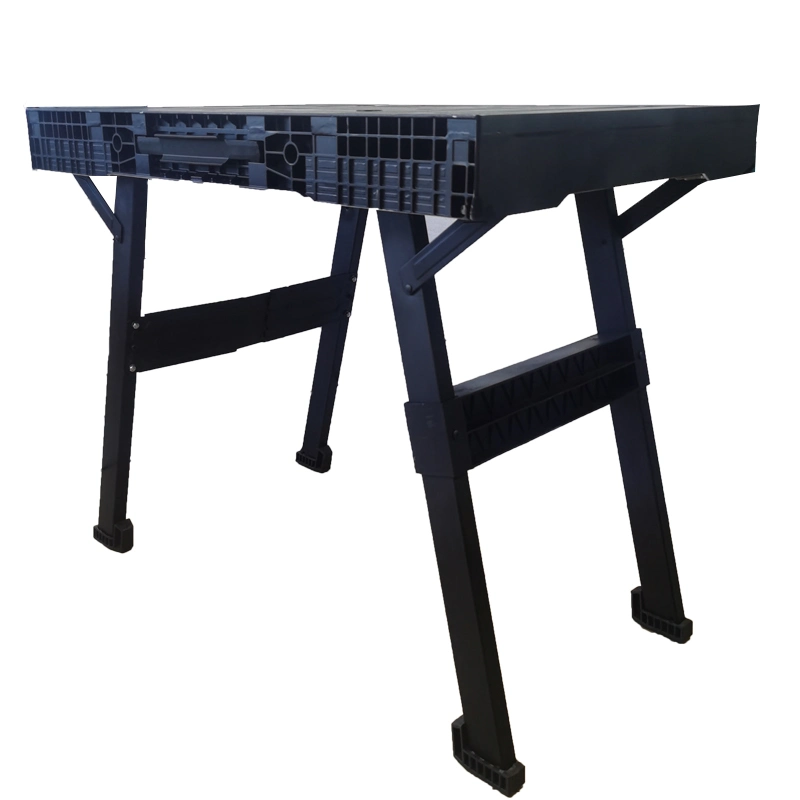 Portable Workbench, Folding Carpenter Saw Table with Adjustable Clamps - Easy to Transport with Heavy-Duty Steel Frame