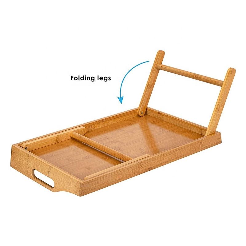 Portable Laptop Tray Breakfast Tray Drawing Foldable Bamboo Tray Table