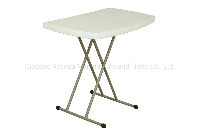 Adjustable Personal Table, Camping Tables That Fold up Lightweight, Nice Plastic Folding Table - White, Small Folding Tables for Small Spaces