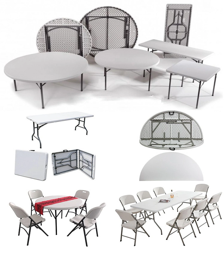 Plastic Chairs Outdoor Indoor Folding Dining Banquet Table