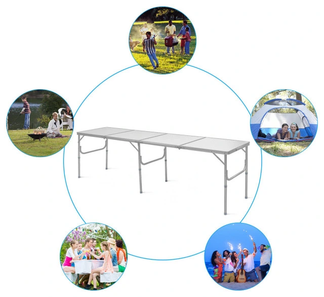 Heavy Duty Lightweight 34inch HDPE Folding Half Square Table for Party