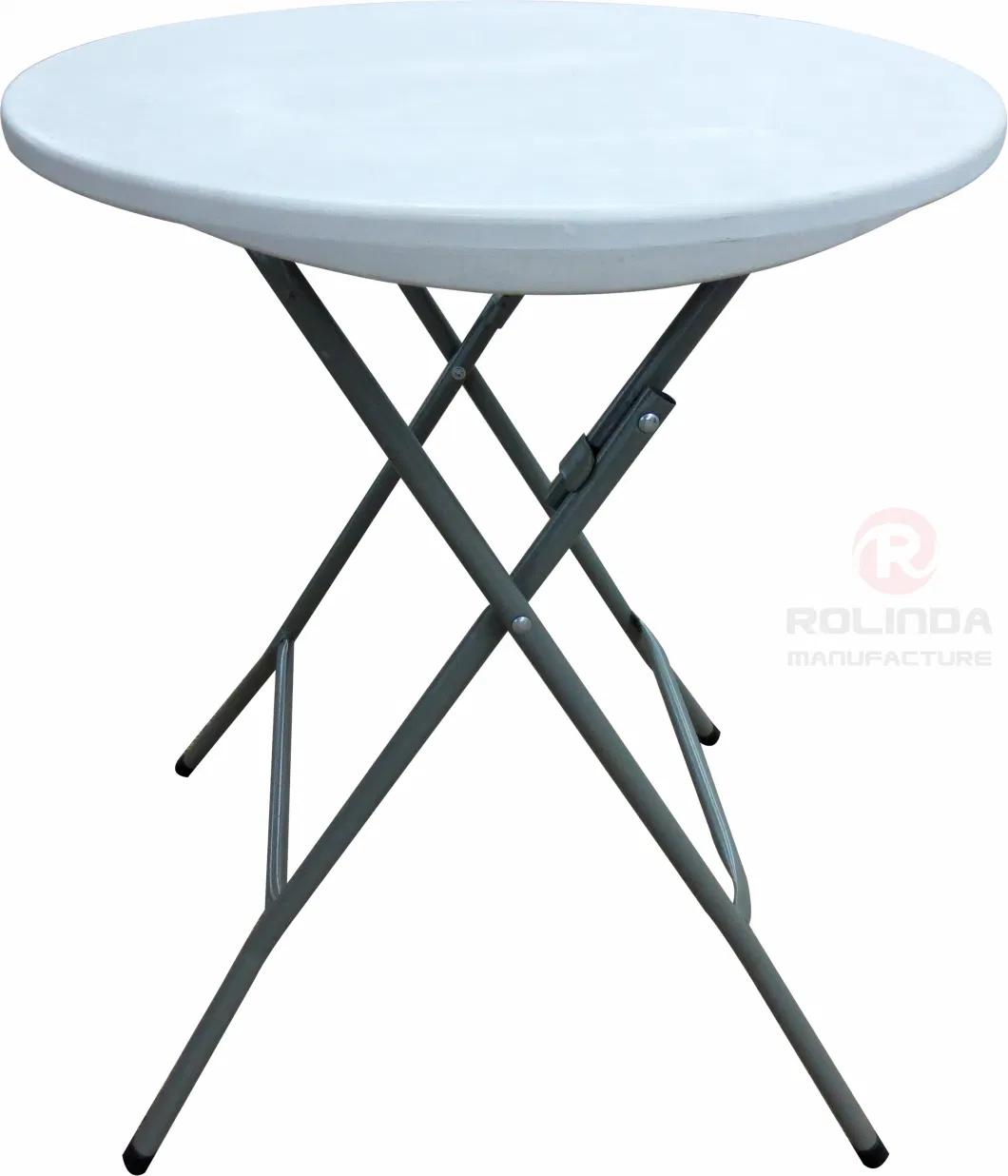 Plastic Panel with Metal Holder Folding Round Table