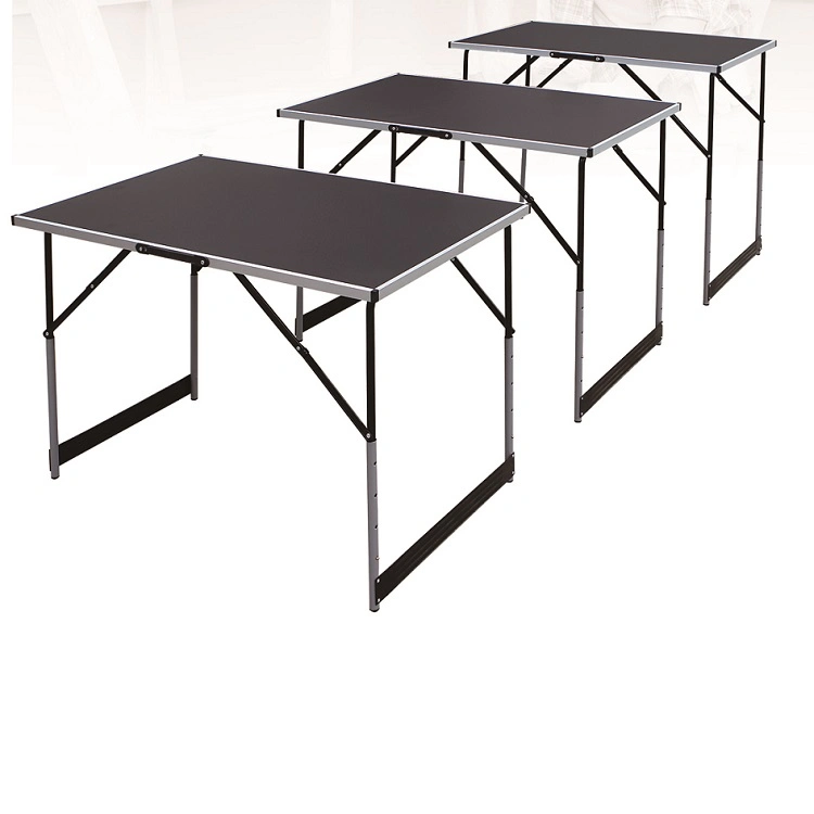 3 Pack Ultralight Collapsible with Handle Height Adjustable Folding Table