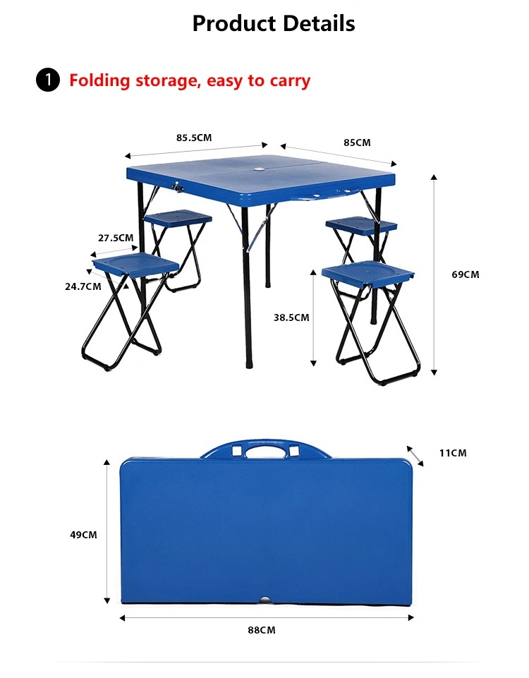 Outdoor Plastic Folding Table 4 Foot Portable