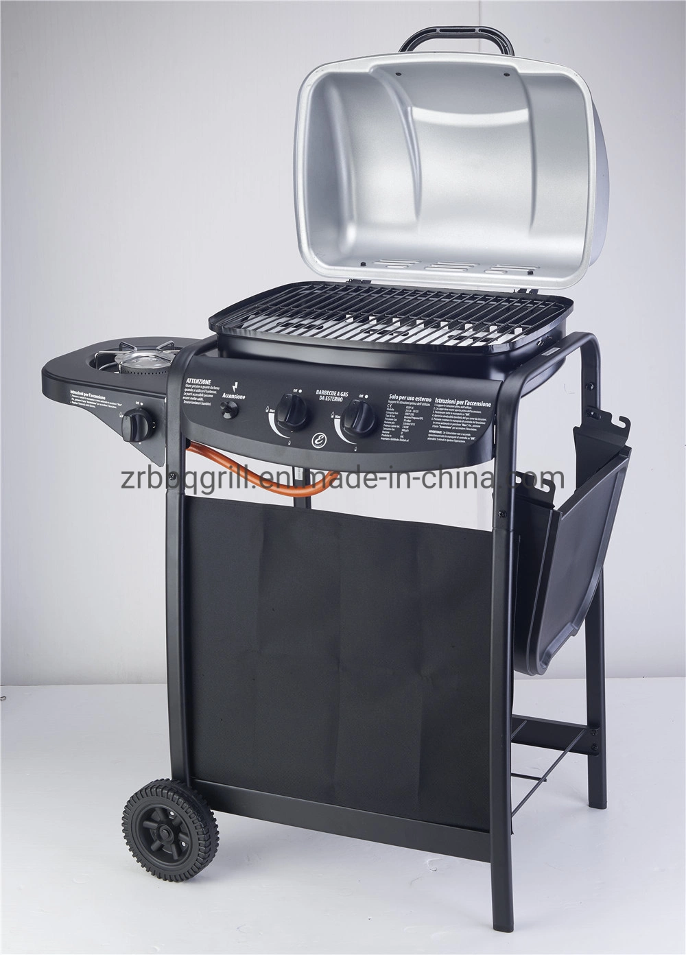 2 Burner Gas BBQ Grill Folding Side Table