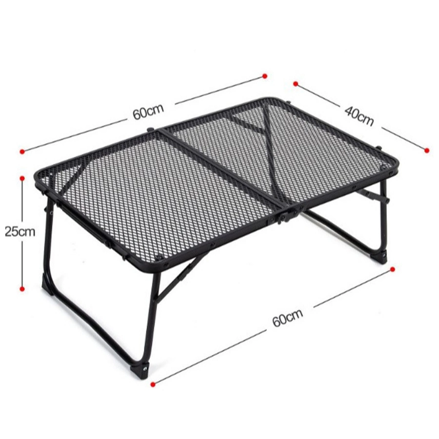 Folding Black Lightweight Portable Camping Mesh Table