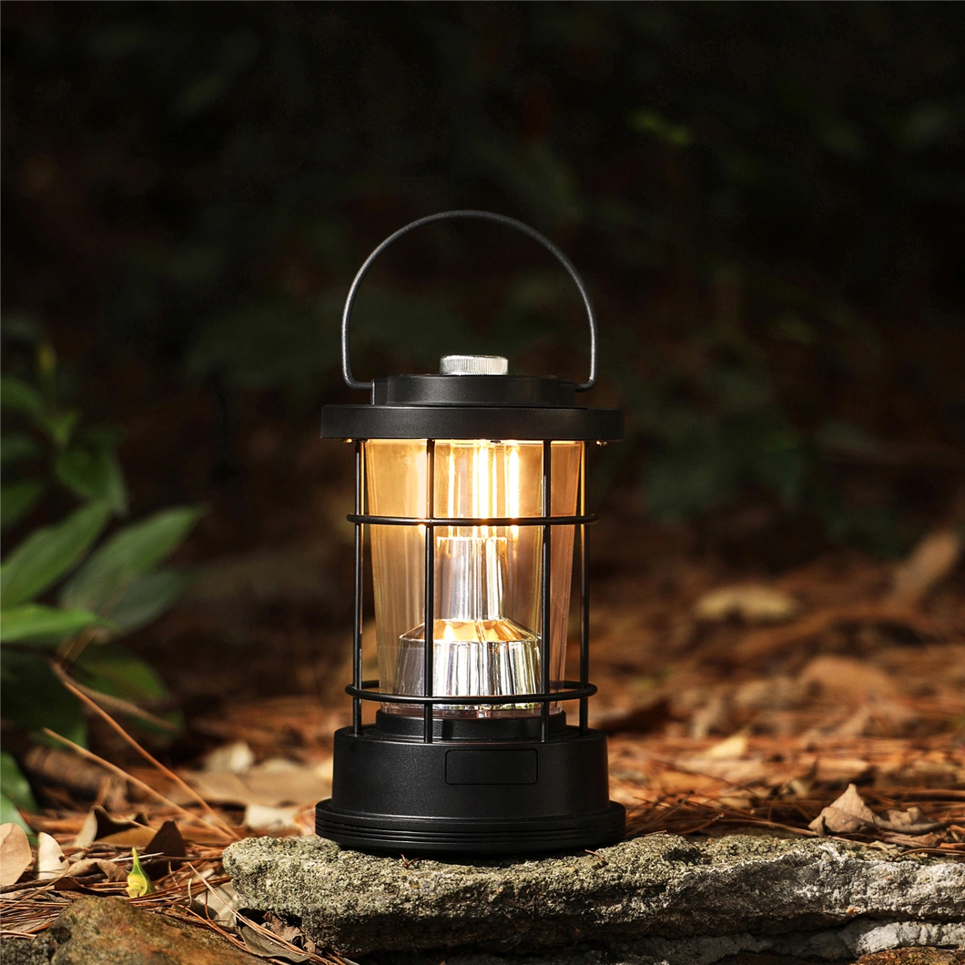 Outdoor Camping Tent 4000mAh IP44 Waterproof Foldable Hanging Lantern Lamp Light with Hook