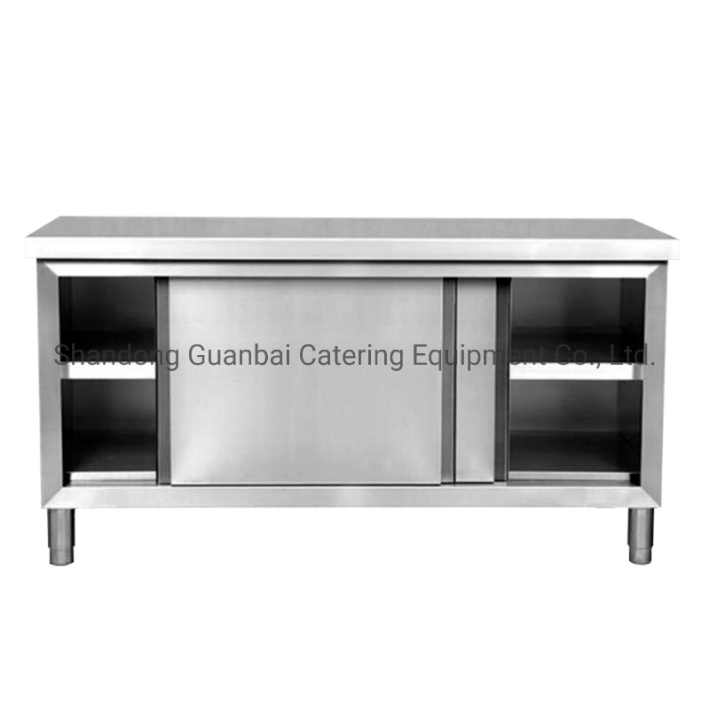 Shandong folding table modern stainless steel foldable workbench from Guanbai as fast food equipment