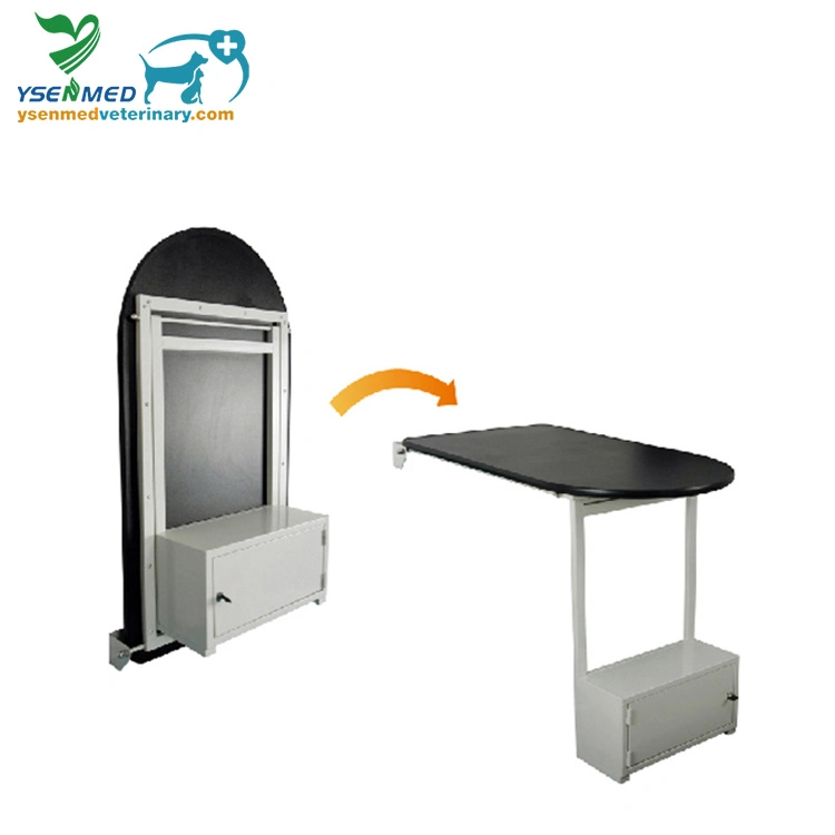 Ysft-841 Medical Equipment Foldable Stable Wall Mounted Large Animal Table