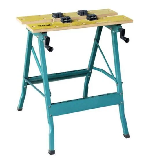 Portable Wood Bench Foldable Workbench Work Clamping Folding Worktop Table